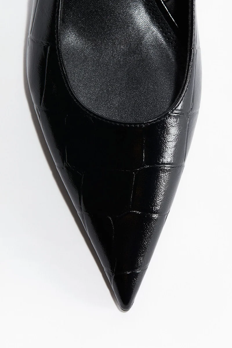 H&M Kitten-heeled pointed slingbacks