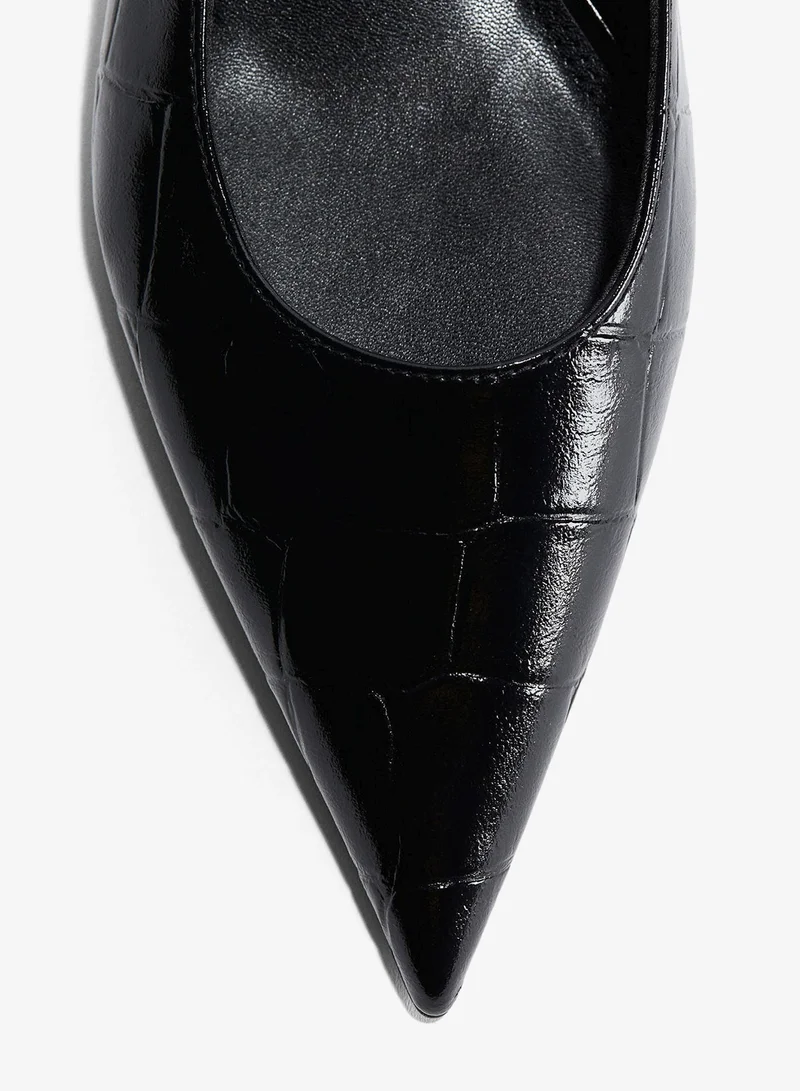 H&M Kitten-heeled pointed slingbacks