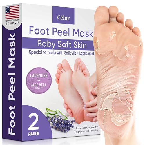 Foot Peel Mask  Foot Mask for Baby Soft Skin  Remove Dead Skin Dry Cracked Feet  Callus Foot Spa Made with Aloe Vera Extract for Women and Men 2 Pair Pack of 1 Lavender