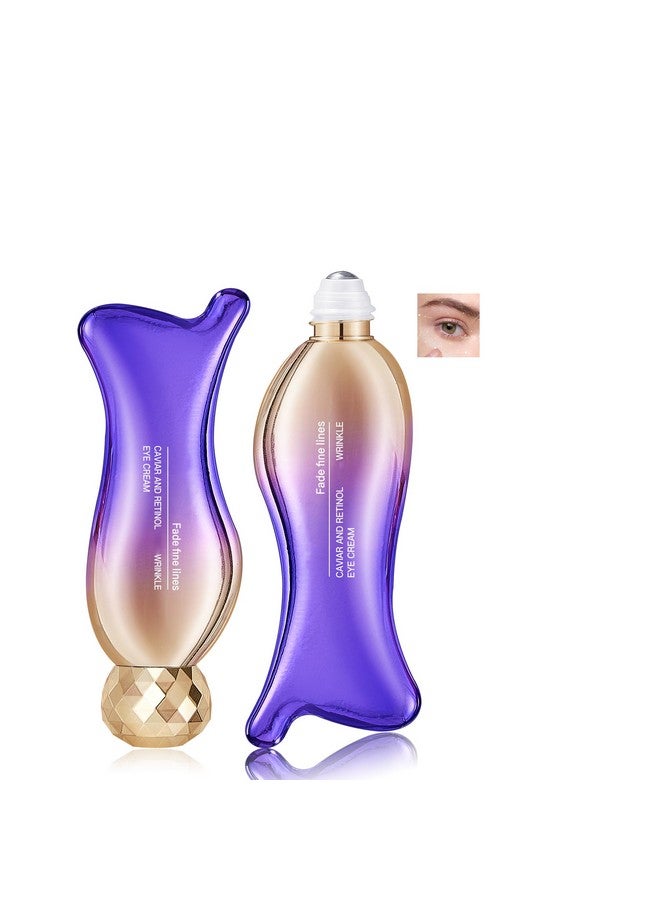 Easilydays Caviar+Retinol Eye Cream for Wrinkles, 360° Massage Under Eye Cream Face and Eye Serum Firming and Lifting, Instant Hydrating, Deep Moisturizing for Dark Circles Puffiness Fine Lines, Bags - Image 1