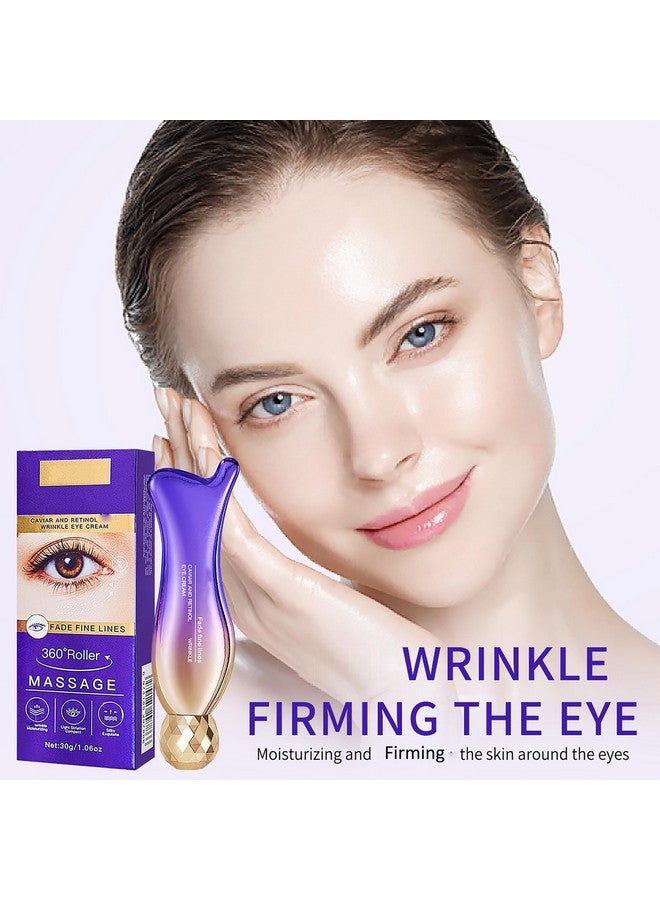 Easilydays Caviar+Retinol Eye Cream for Wrinkles, 360° Massage Under Eye Cream Face and Eye Serum Firming and Lifting, Instant Hydrating, Deep Moisturizing for Dark Circles Puffiness Fine Lines, Bags - Image 2