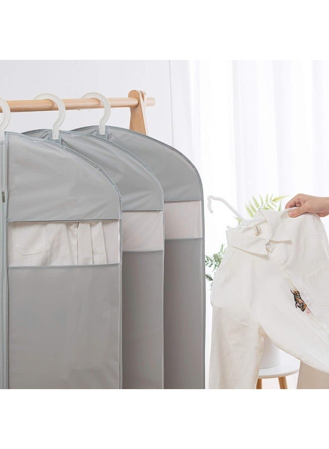jaexest Dress Bags for Gowns Long – 65 Inch Clear Garment Bag Set of 2 with Transparent Window Zipper Closure for Closet Storage Travel – 23.3" x 65" - Image 2