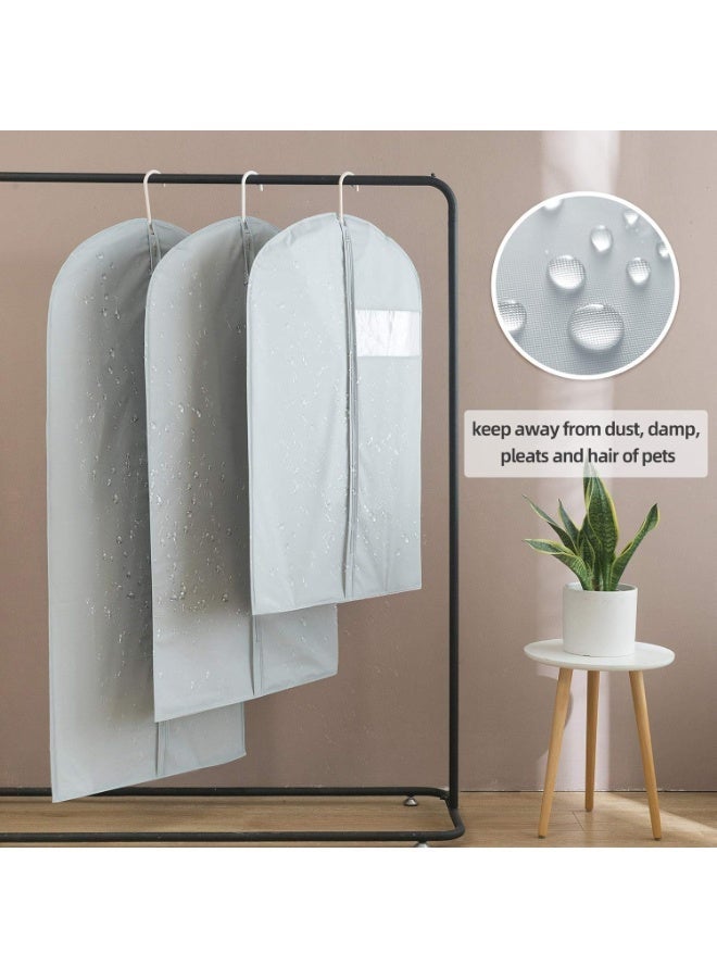 jaexest Dress Bags for Gowns Long – 65 Inch Clear Garment Bag Set of 2 with Transparent Window Zipper Closure for Closet Storage Travel – 23.3" x 65" - Image 4
