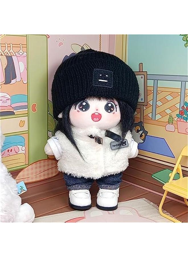 Arabest 20cm Plush Doll Clothes Set, Kpop Doll Outfit Plush Coat Pants Shoes for 8 inch Plush Doll Soft Stuffed Animal, Dress-Up Play (Mechanical Vest Four pcs)  - Image 4
