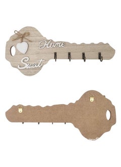 Goolsky Key Holder Wall Mounted, Wood Key Holder for Wall Decorative Home Key Rack Hooks Key Hanger with 4Hooks for Entryway Doorway Hallway Office