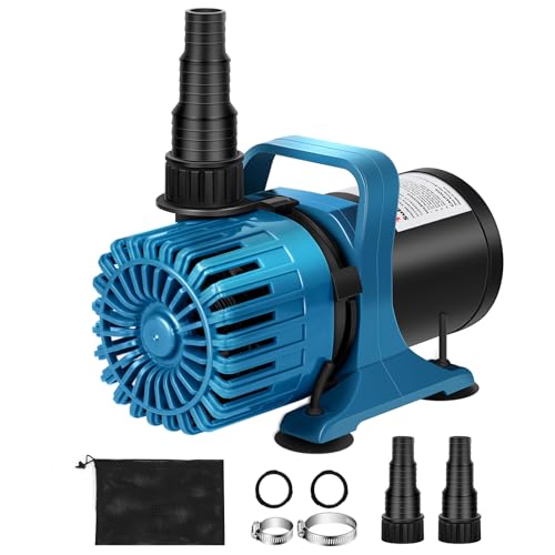 TONGCHANT 100W 1800 GPH Pond Pump for outdoor Ponds and Water Garden, Ultra-Quiet Fountain Pump with 180° Adjustable Outlet, 20FT Cord & Barrier Bag, Waterfall Pump, UL Listed - Image 1