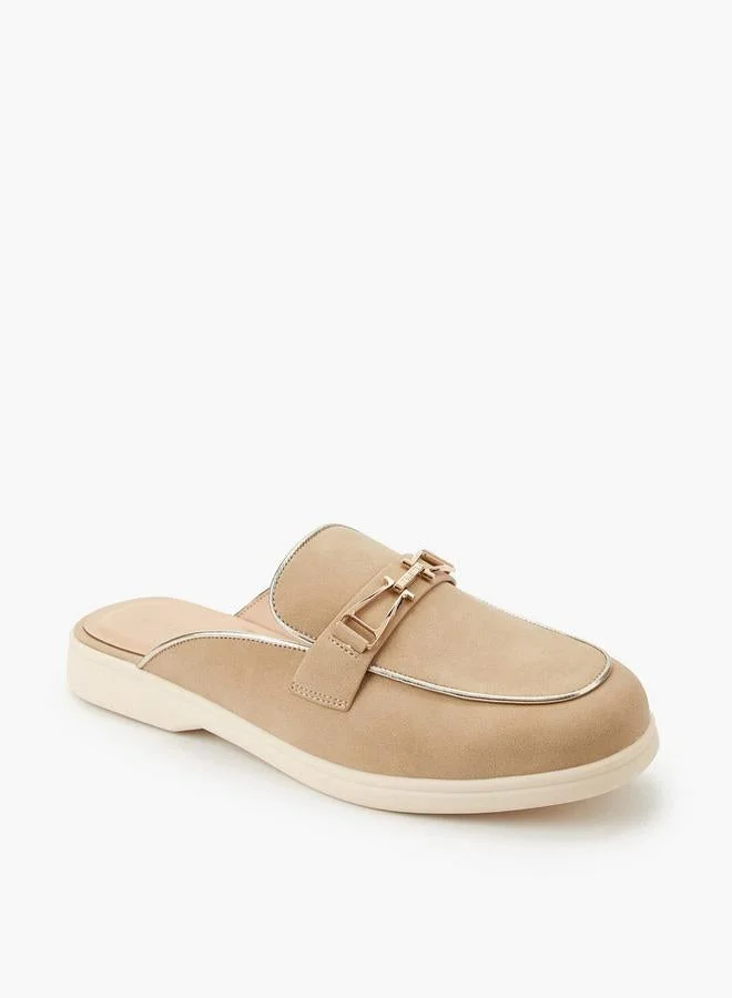 Celeste Women Metallic Accent Slip-On Mules