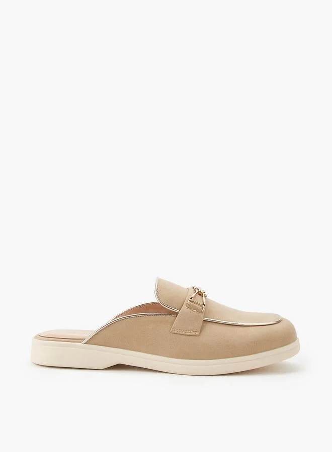 Celeste Women Metallic Accent Slip-On Mules