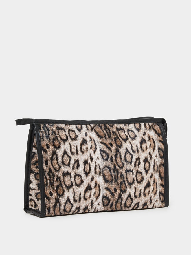 ستايلي حقيبة مستحضرات تجميل ستايلي بطبعة حيوانات مع سحاب - Image 1