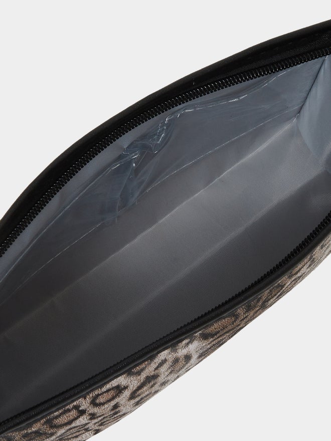 ستايلي حقيبة مستحضرات تجميل ستايلي بطبعة حيوانات مع سحاب - Image 4