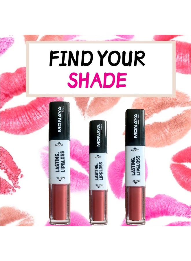 Monaya G005 Matte & Moist Lasting Lip Gloss -Long-Lasting, Moisturizing, Non-Drying Matte Finish, 2x3ml - Image 3