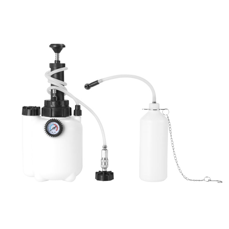Brake Bleeder: 3L Large Capacity with 1L Suction Bottle - Easy To Read Colorful Pressure Gauge Brake System Bleeding Tool for Home Automotive Vehicle Maintenance - Image 1