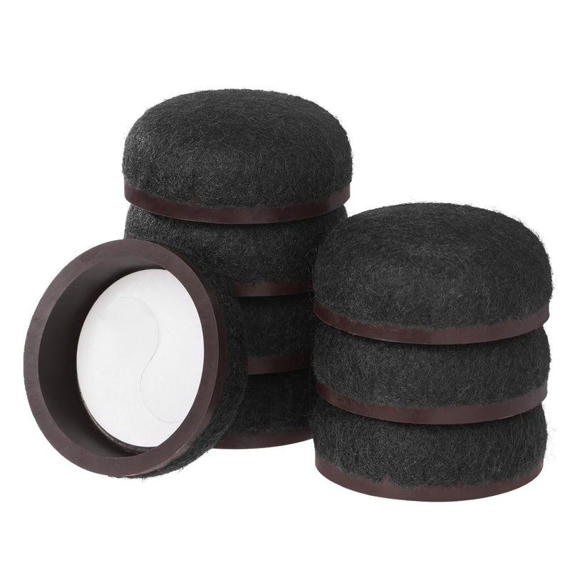Aneaseit Felt Furniture Pads - Round Chair & Table Leg Protection For Hardwood Floors - Heavy Duty Floor Protectors - Pad Sliders For Chair Legs - 1.2 Inch (31Mm) 8 Pack - Black - Image 1