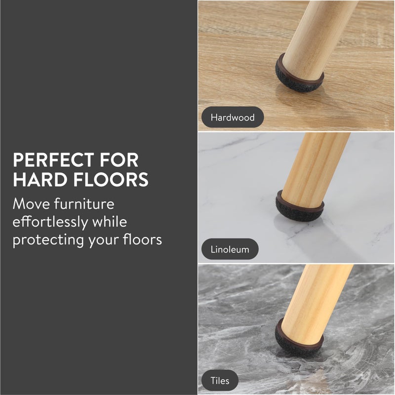 Aneaseit Felt Furniture Pads - Round Chair & Table Leg Protection For Hardwood Floors - Heavy Duty Floor Protectors - Pad Sliders For Chair Legs - 1.2 Inch (31Mm) 8 Pack - Black - Image 5
