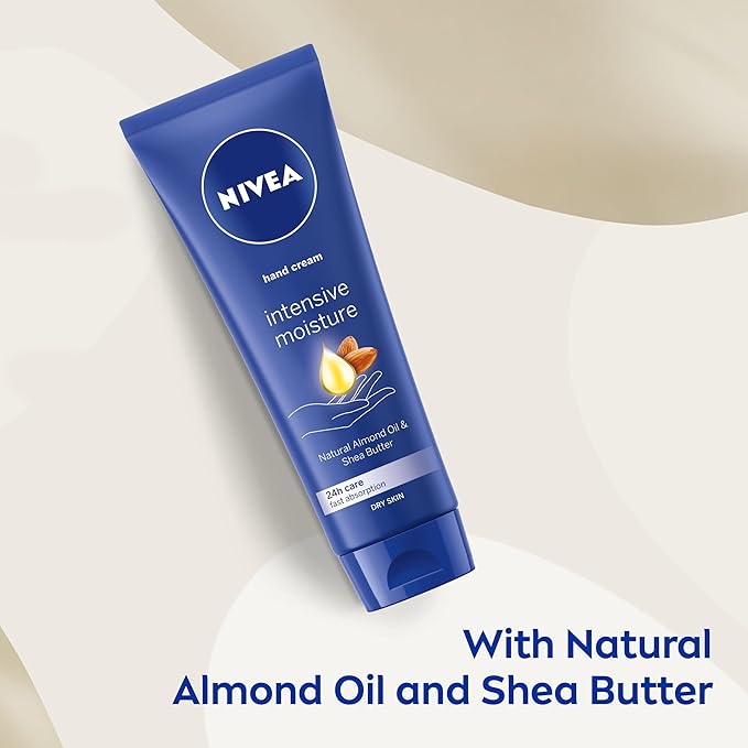 NIVEA Intensive Moisture Hand Cream 100ml Nourishing Hand Cream with Almond Oil and Shea Butter Daily Intensive Moisturising Hand Lotion for Dry Hands - Image 4