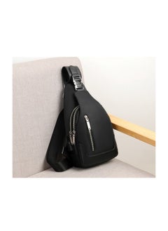 amazing.EGP AMAZINGegp Small Leather Backpack Crossbody Bag Chest Shoulder Bags for Men Outdoor Anti-Theft Lightweight Cycling  - Image 3