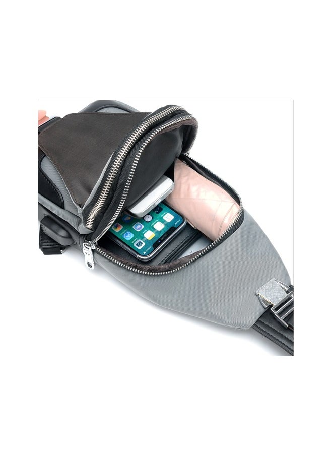 amazing.EGP - AMAZINGegp Small Leather Backpack Crossbody Bag Chest Shoulder Bags for Men Outdoor Anti-Theft Lightweight Cycling - Image 1