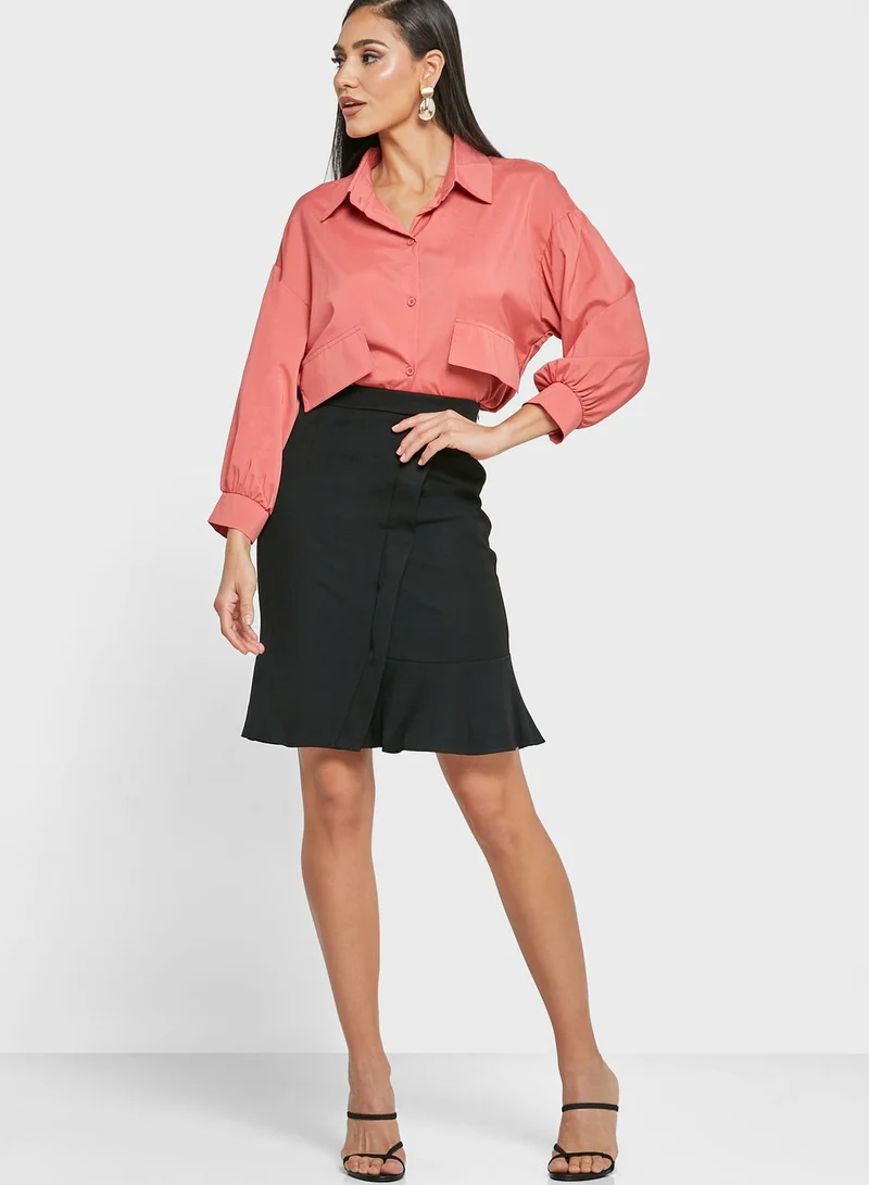 ELLA Scuba Flared Skirt