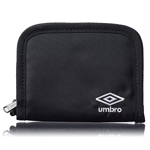Umbro for Men, Kids Zippered Bi-Fold Minimalist Slim Nylon Wallet (Black) - Image 1