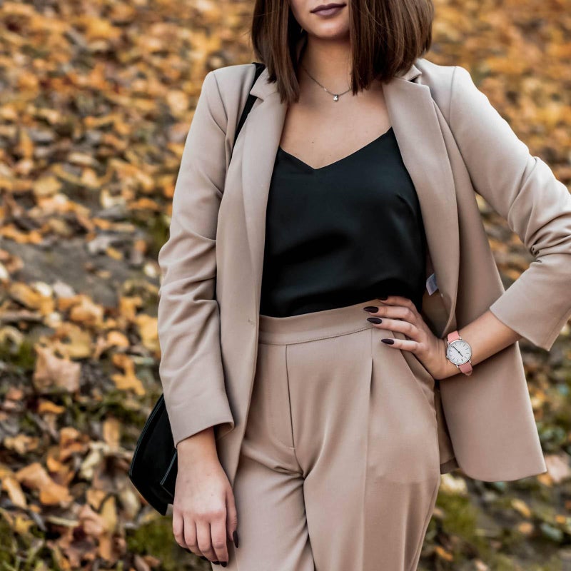 WOCCI 14mm Lug Width, Elegant Watch Band, Genuine Leather Replacement Strap with Rose Gold Buckle (Light Pink) - Image 5