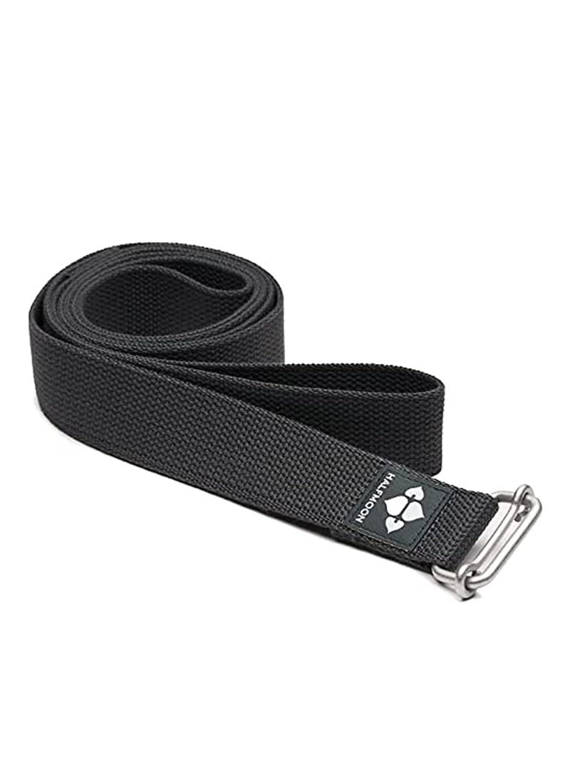 8' Organic Cotton Loop Strap Natural Charcoal