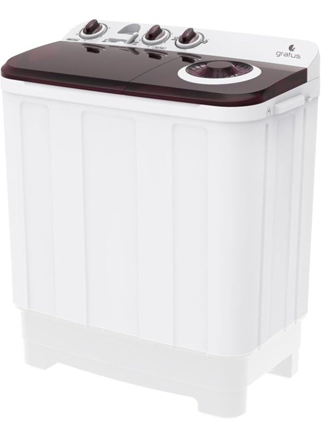 gratus 15 KG Top-Load Semi-Automatic Washing Machine | White | Lint Filter & Spin-Dry | Model GSWM15KCDX1 - Image 1