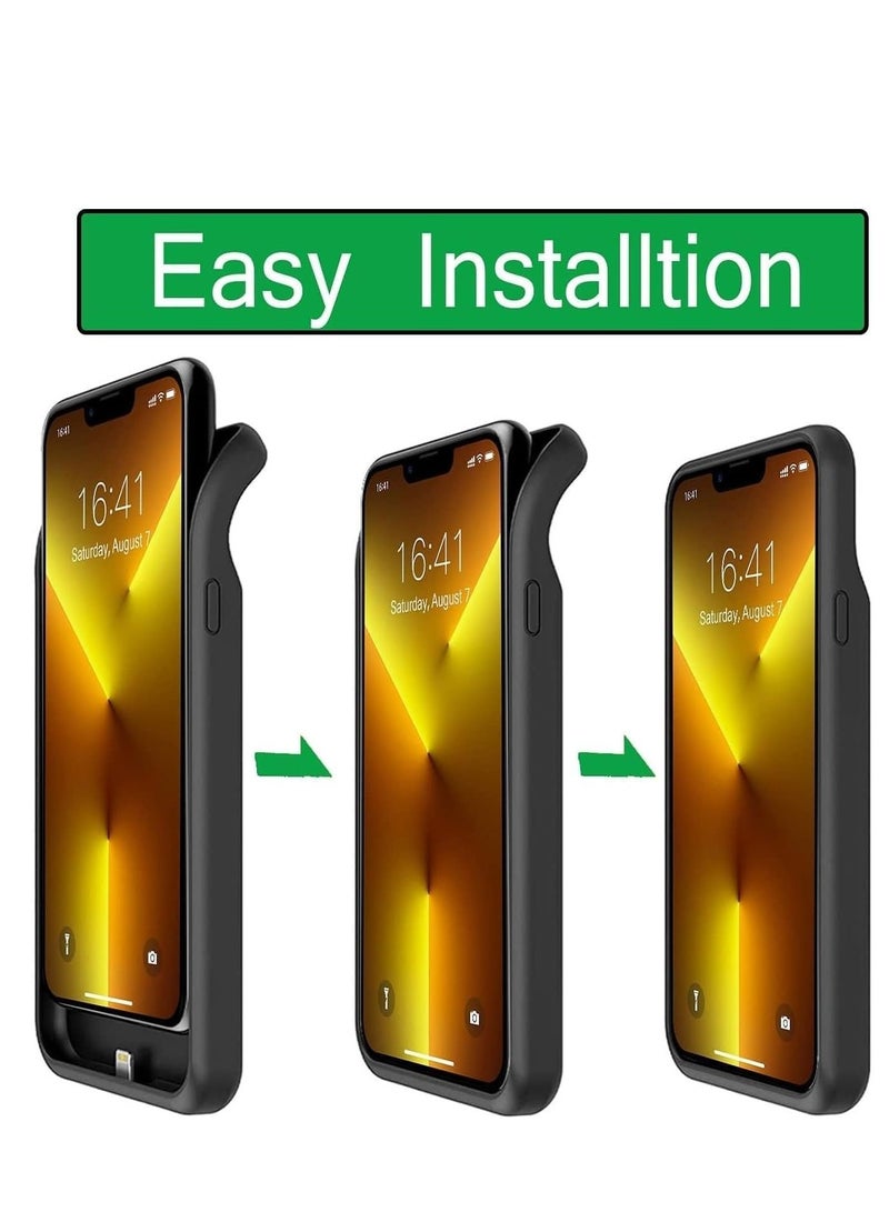 NTECH Battery Case For iPhone 13 Pro Max, (4500mAh) Rechargeable Portable Charging Case for iPhone 13 Pro Max (6.7 inch) Extended Battery Pack Protective Charger Case Black, - Image 4