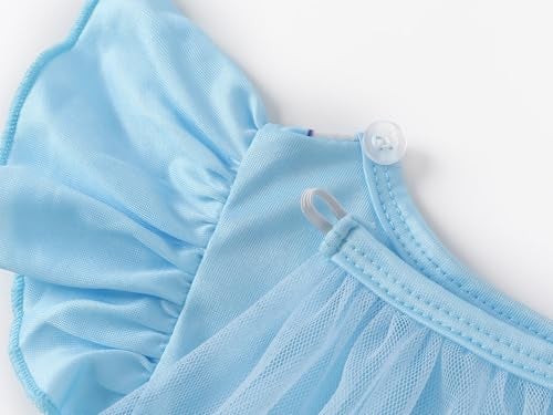WonderBabe Princess Costume For Girls Dress Up with Cape Princess Dresses Fancy Dress Up Clothes for Halloween Snow Party Cosplay size 5-6t - Image 5