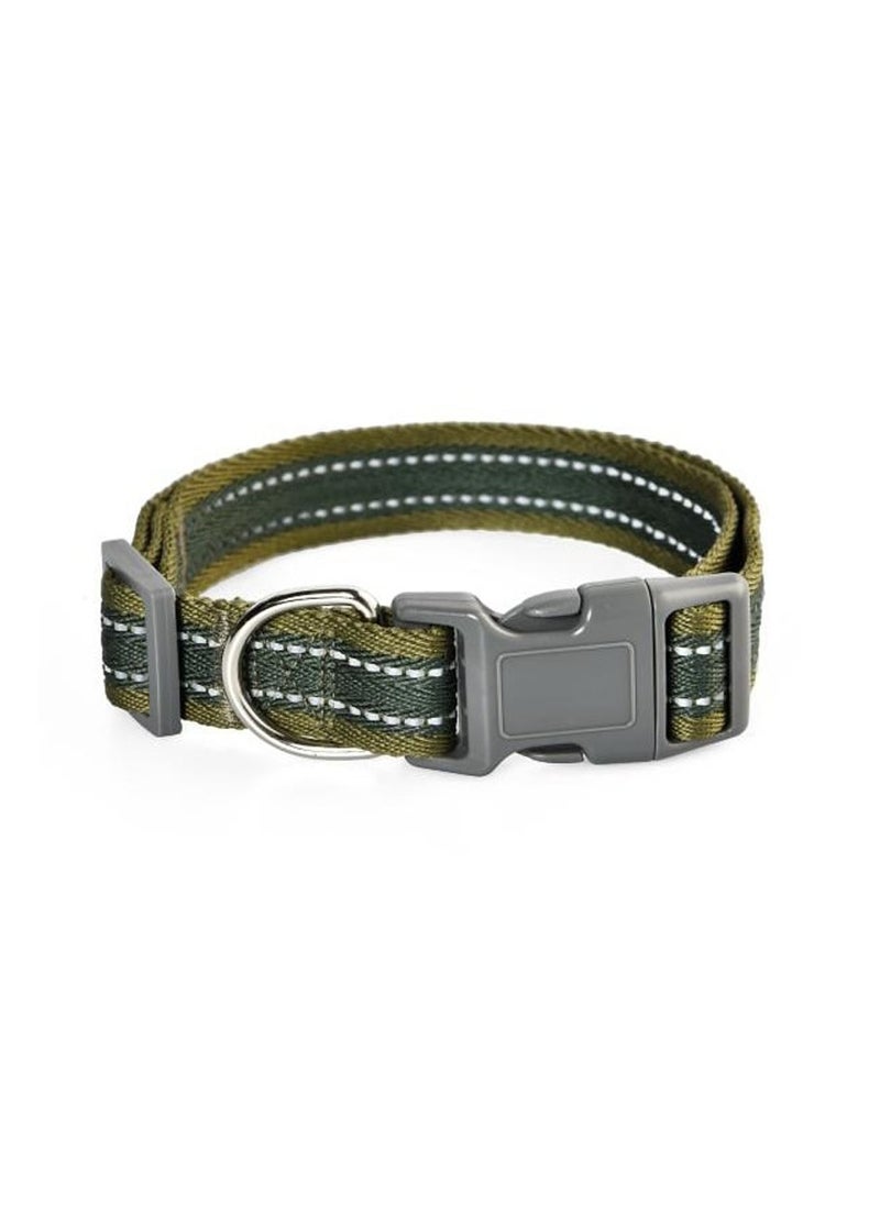 Naomi Naomi oil canvas Collar With Reflective Strip 