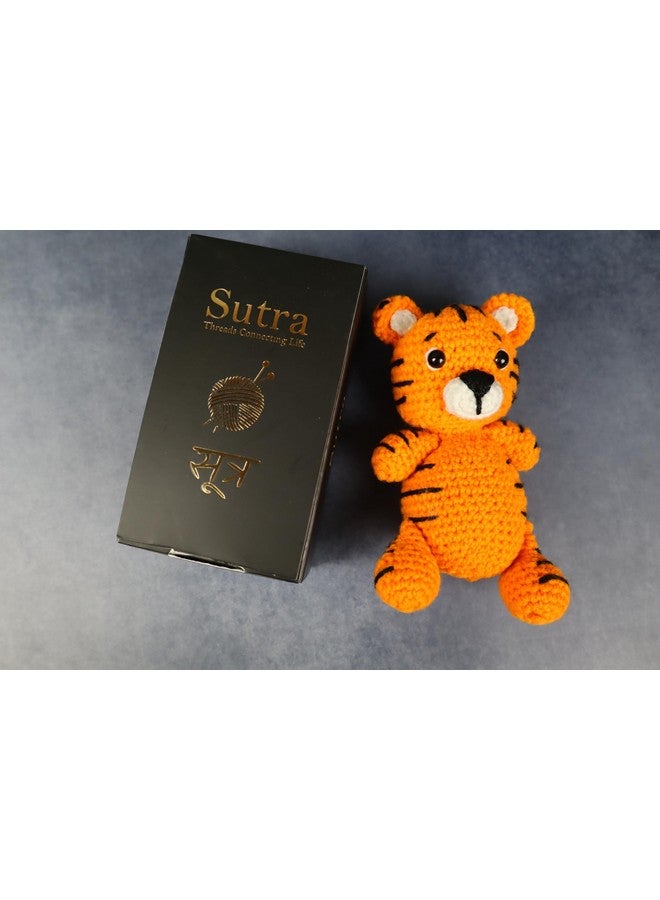سوترا لعبة نمر سوترا بيبي كروشيه | لعبة حيوان محشو | لعبة نمر صوفية مصنوعة يدويًا ومحبوكة يدويًا | أفضل لعبة هدية لعيد الميلاد وحفلات استقبال المولود | ألعاب ناعمة مقاس 5 × 3 بوصات للرضع من البنات والأولاد - Image 3