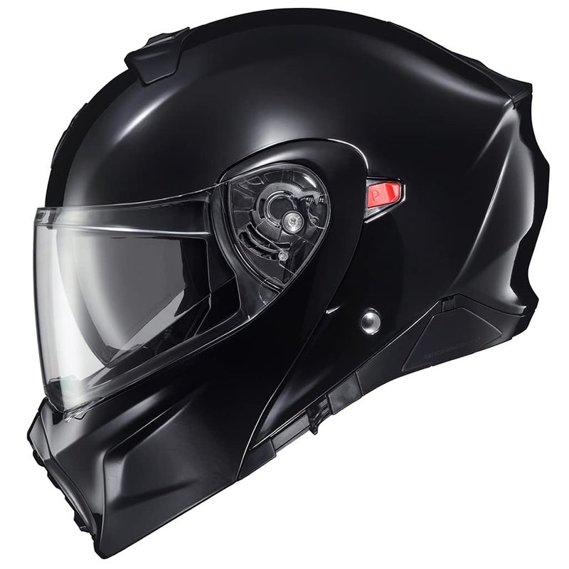 ScorpionEXO GT930 Open Full Face Transformer Adult Motorcycle Helmet Bluetooth Ready Speaker Pockets DOT ECE PJ Approved Solid Gloss Black Medium - Image 2