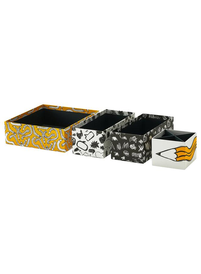 erorex Box, Set Of 4, Patterned/Multicolour - Image 1