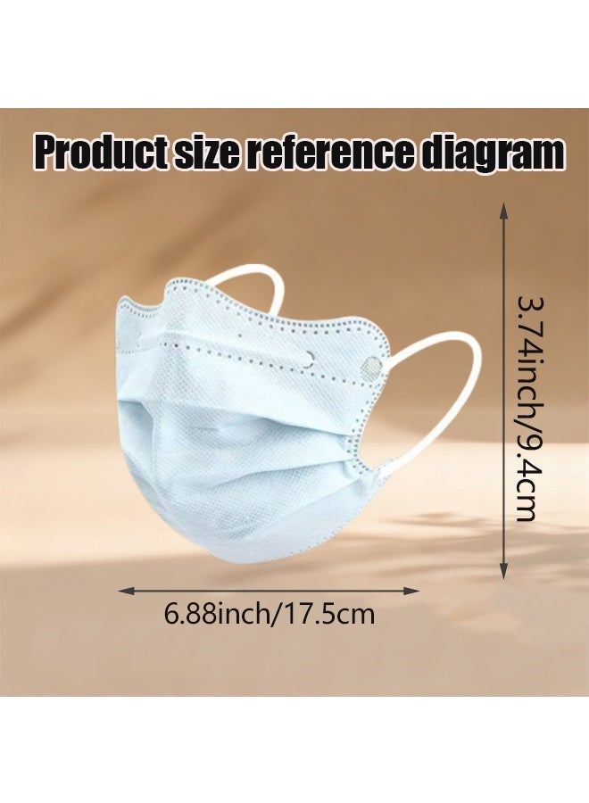 50-Piece Pack of Multi-colored Disposable Masks, Three-Layer Protection Design, Wide and Flat Ear Loops, Skin-Friendly and Breathable, Suitable for Daily Wear - Image 2