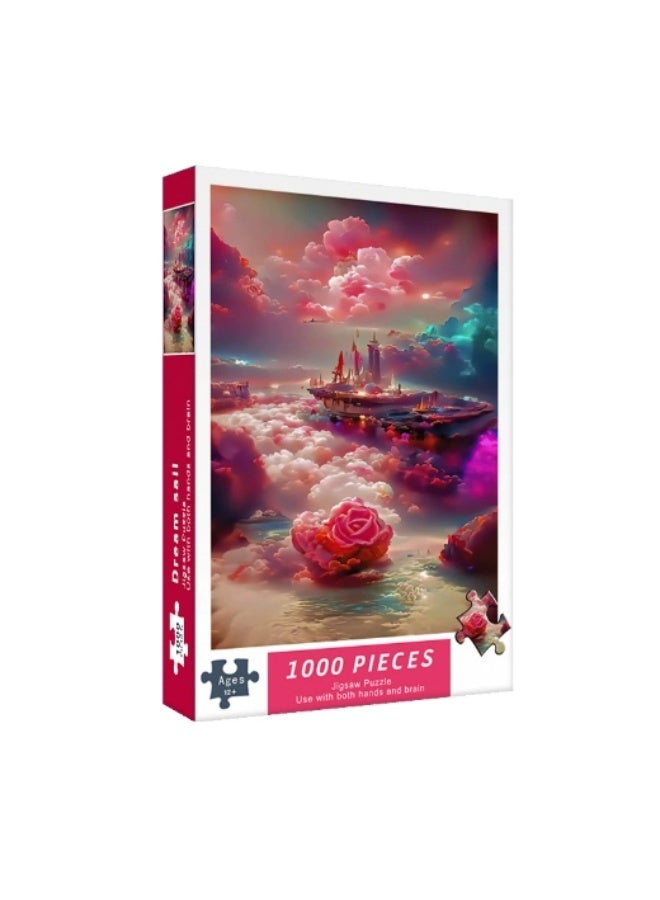 1000 جهاز كمبيوتر شخصي الكبار لغز الكرتون (حلمي الشراع) ، حجم قماش 75 سم * 50 سم - Image 1