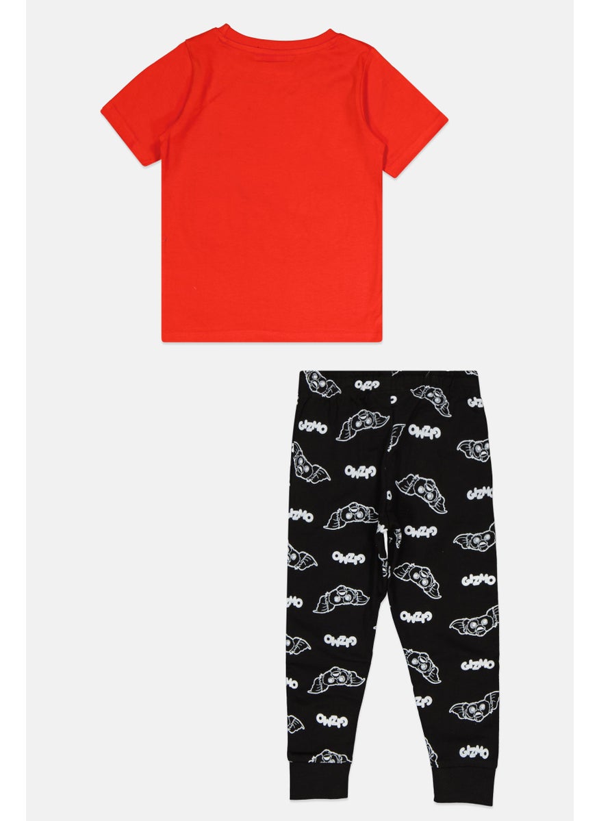 Gremlins Kids Boy 2 Pcs Printed Pajama Set, Red  - Image 2
