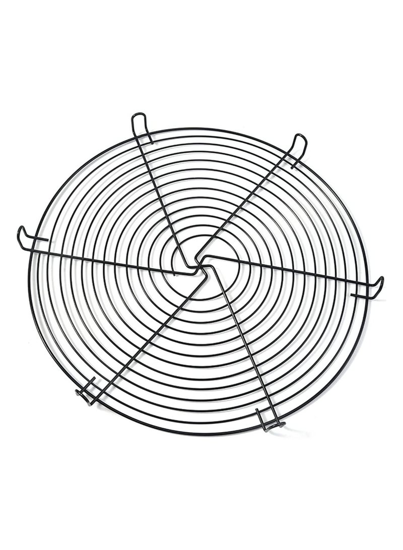Round Nonstick Baking Cooling Rack Black, Multipurpose Drying Wire Rack - Image 1