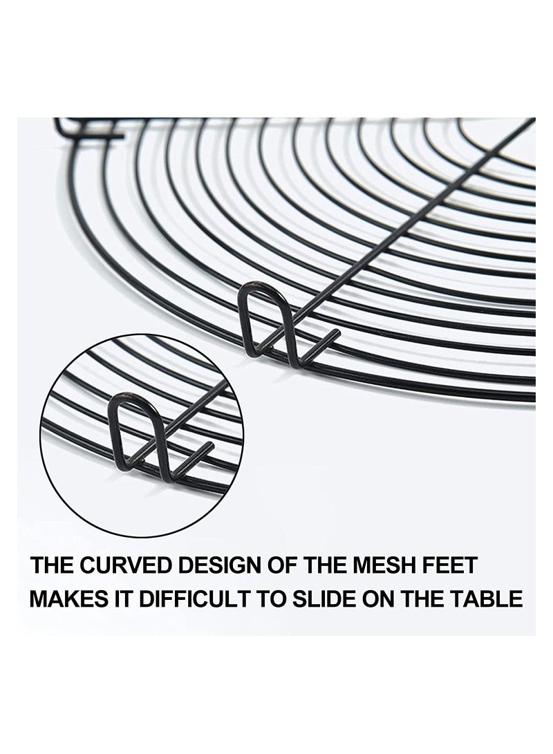 Round Nonstick Baking Cooling Rack Black, Multipurpose Drying Wire Rack - Image 4