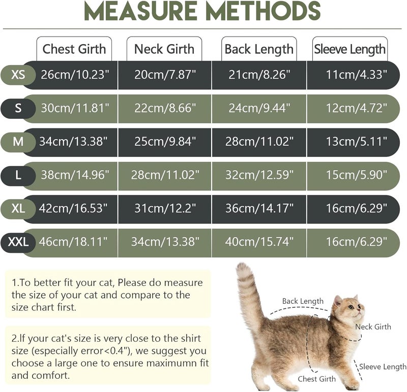 ADNIKIA Cat Pajamas, Sticky Hair Clothes, Sphynx Hairless Sweater, Onesie for Cats After Surgery, Prevent Lost Hair Kitten Shirts Costumes Outfits for Female Male Pets - Image 4