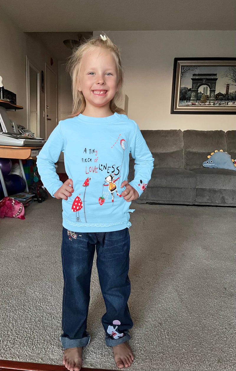 MAXIMGR Toddler Girl Clothes Baby Girl Outfits Cute Long Sleeve Cartoon Top + Jeans Pants Fall Winter Girls Clothing Sets - Image 1