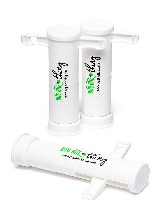 BUG BITE THING - BUG BITE THING Suction Tool, Poison Remover - Bug Bites and Bee/Wasp Stings, Natural Insect Bite Relief- White/3 Pack - Image 1