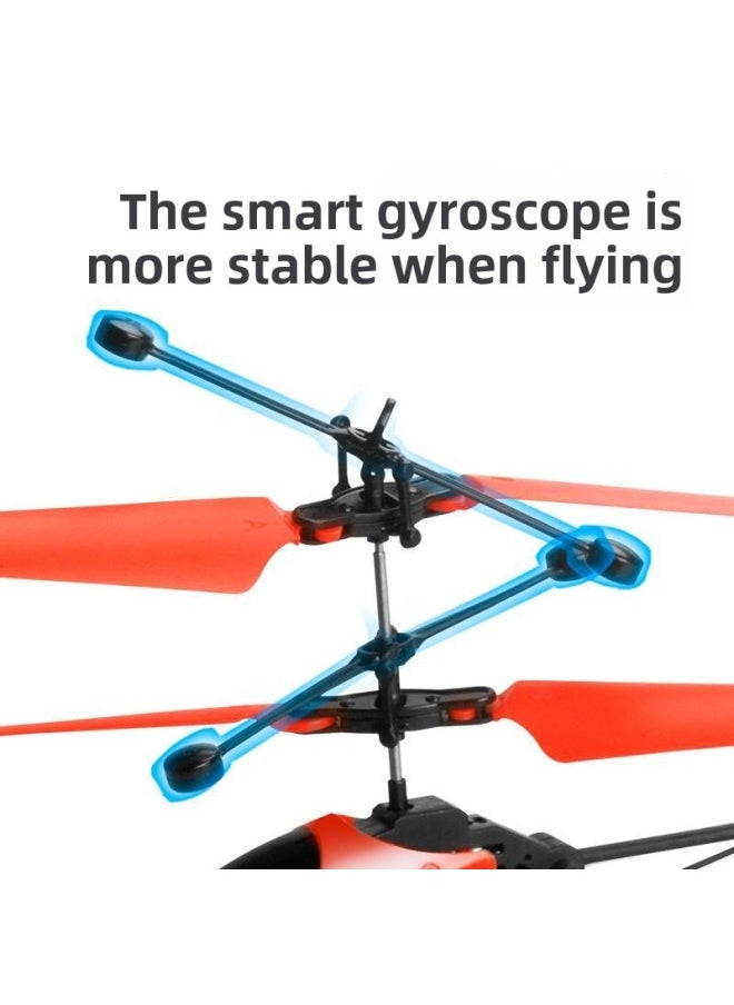 Shake The Sound Of The Same Induction Aircraft Aircraft Children's Flight Remote Control Fall-resistant Helicopter Stall Charging Toys Wholesale-Color:Blue Induction + Remote Control  - Image 5