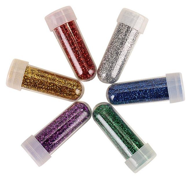6-Piece Multicolor Glitter Powder - Image 1