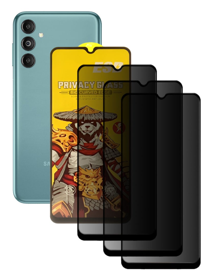 ESD 3 Pieces Tempered Dustproof Privacy Glass Screen Protector Compatible For Samsung Galaxy M14 5G - Image 1