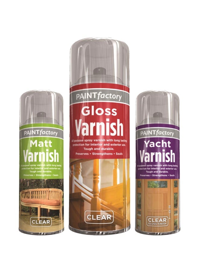 مصنع الطلاء دهان بخاخ ورنيش لامع شفاف من باينت فاكتوري ٤٠٠مل - يجف بسرعة عالي الأداء، مناسب للاستخدام الداخلي والخارجي، للاستعمال على المعدن والبلاستيك والخشب. - Image 2