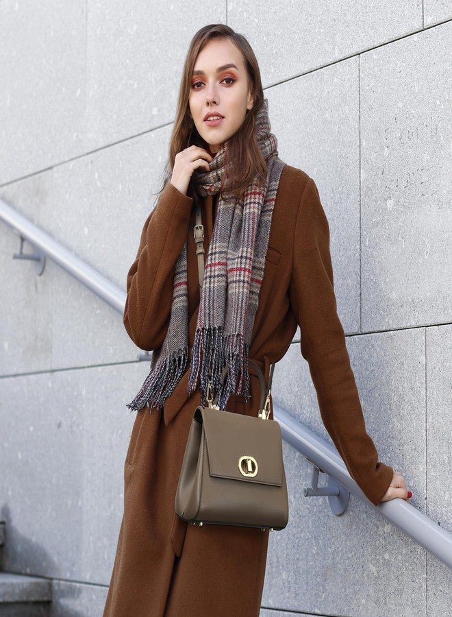 compuda Top Handle Bag Leather Satchel Bags for Women Luxury Designer Business Crossbody Work Purse with Multiple Internal Pockets - Image 2