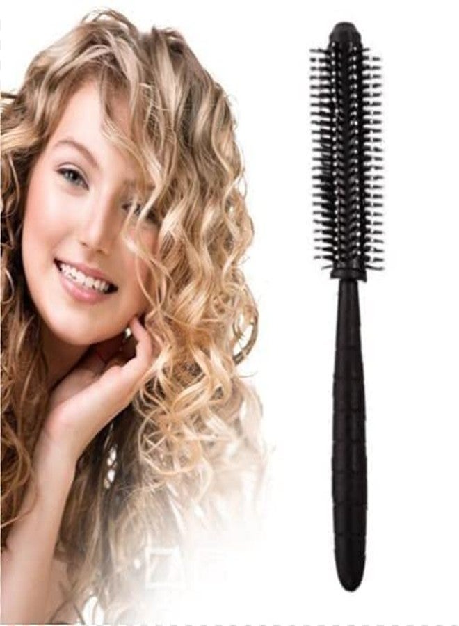 E-DUNIA® 5 PCS Of Hair Stylists Professional Best Combo of Black Paddle Hair Brush with Soft Nylon Bristles[1]+Rat Tail comb[1]+Round Comb[1]+Simple Normal Brush[1]+Dressing Comb[1] for women and men - Image 4