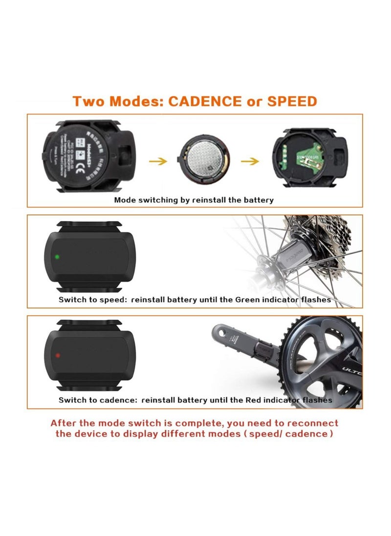 Y&D - Cadence Sensor, Wireless Bluetooth or ANT and Bike Computer RPM Sensor for Road Spinning Trainers Compatible with Onelap, Wahoo Fitness, Zwift, Strava - Image 1