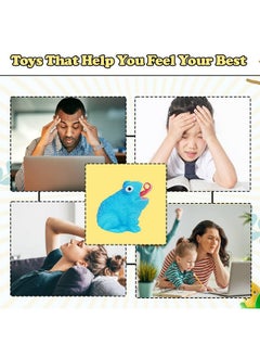 Wizme Wizme Kids Squishy Soft Squeezy Frog Toy Whistle Sound Toy Funny Tongue Out Sound Making Toy/Slow Rising Toy for Kids Boys and Girls Pack of 1 (Set of 4)  - Image 4