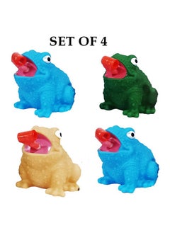 Wizme Wizme Kids Squishy Soft Squeezy Frog Toy Whistle Sound Toy Funny Tongue Out Sound Making Toy/Slow Rising Toy for Kids Boys and Girls Pack of 1 (Set of 4)  - Image 5