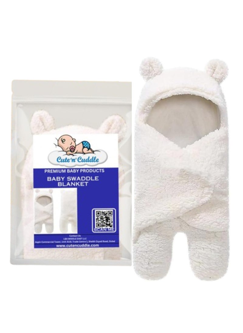 Cute 'n' Cuddle Baby Swaddle Blanket, Ultra-Soft Swaddling Wrap For Infant, Unisex Baby Hooded Swaddle,  - Image 4